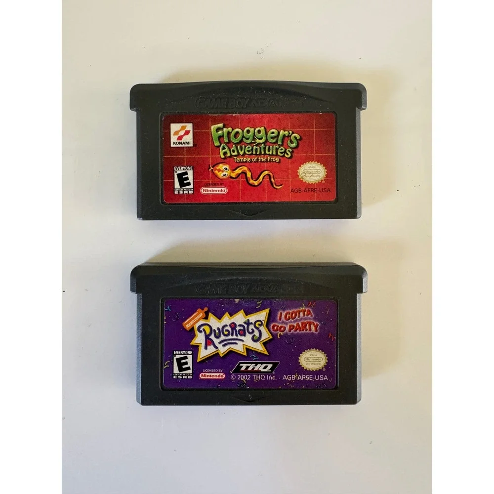 Nintendo Game Boy Advance GBA Game Lot Frogger Adventures Rugrats Gotta Go Party